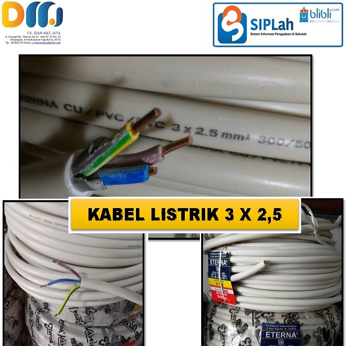 Kabel Listrik ETERNA 3 x 2.5